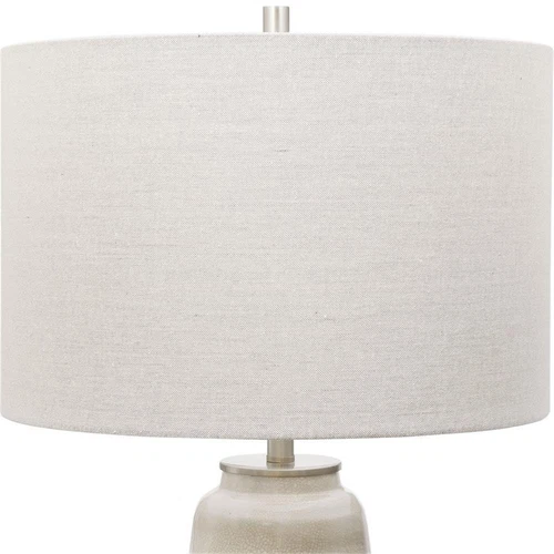 Uttermost Comanche Transitional Ceramic and Steel Table Lamp in White - Picture 5 of 10