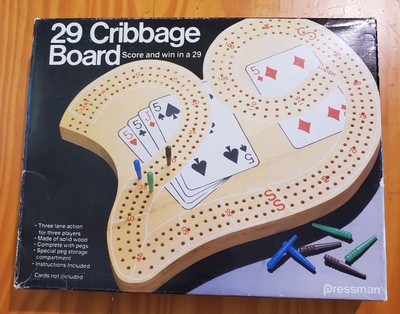 Vintage 1983 Pressman Cribbage Board 29 Game 3 Track Instructions & Box Nice!￼￼