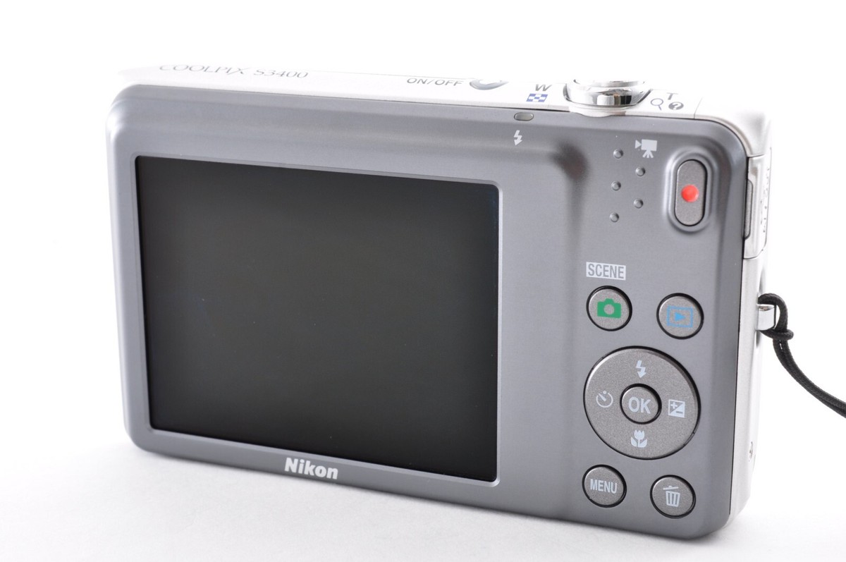 Nikon Coolpix S3400 Crystal Silver w/ SD Card Exc+5 Compact