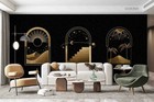3D Islam Star Moon Sun Window Self-adhesive Removeable Wallpaper Wall Mural 84