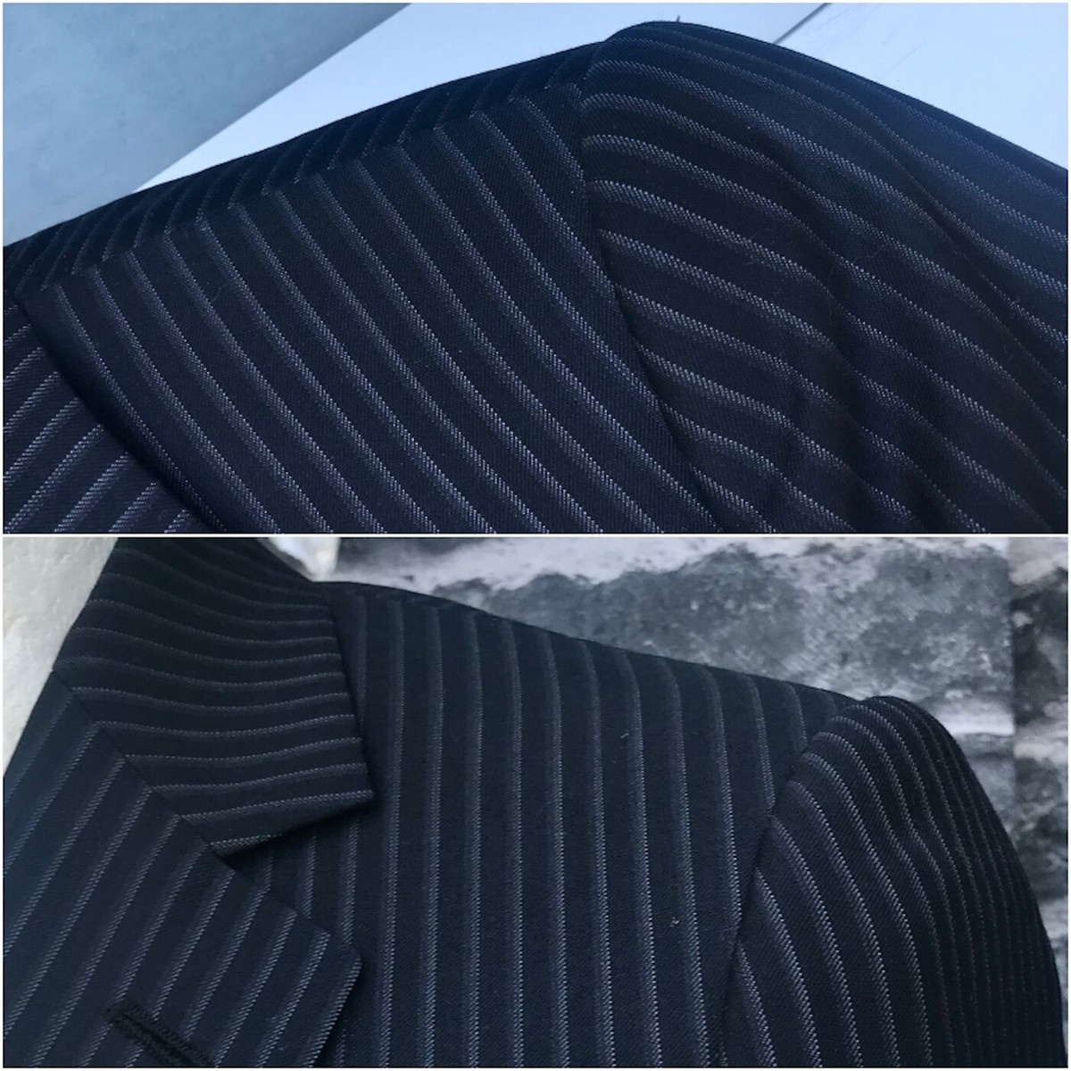 スーツ dior homme 05aw vintage stripe set-up Christian Dior STRIPE PATTERNED WOOL SET UP SUIT