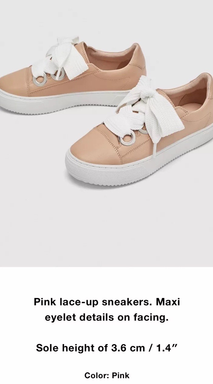 Zara Pink with scarpe da ginnastica with Pink grommets details All Size 6ad8be Zara Pink with scarpe da ginnastica with Pink grommets details All Size 6ad8be