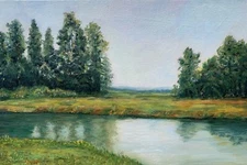 Oil painting, artistic work, nature painting, creative drawing