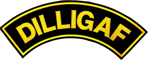 DILLIGAF MOTORCYCLE VEST 11" ROCKER EMBROIDERED PATCH BL-3 - Picture 5 of 9