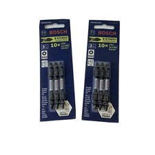 NEW LOT OF 2-BOSCH 3 PACK, 2 1/2 in SQUARE (SQ2) SCREWDRIVER BITS ITDESQ22503