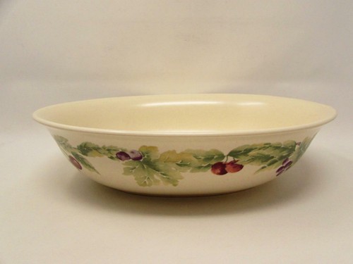 Marmeladenbeere von Pfaltzgraff ovale Gemüseschale grün/hellbraun Blätter Kirschen & Trauben (J) - Bild 1 von 3