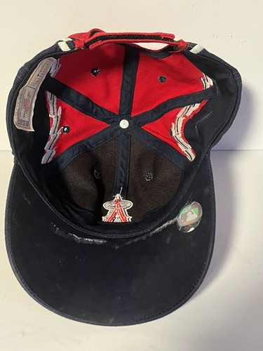 Los Angeles Angels Hat Baseball Cap Youth OS Adjustable MLB Red Blue Cotton Vtg - Picture 7 of 10