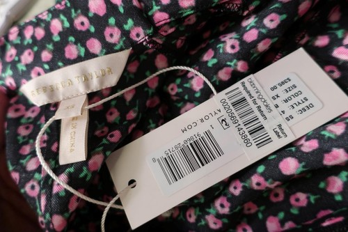 NWT Womens Rebecca Taylor Black Pink Silk Blend Floral Shift Mini Dress XS * - Picture 10 of 10