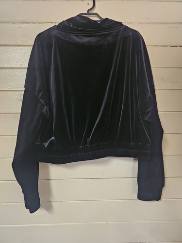 Sheike Black Cropped Jacket Size Large Velvet - Picture 6 of 7