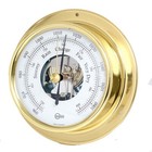 Barigo Barometer Brass Tempo Polished Open Scale 4 11/32in x 1 1/4in