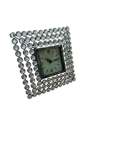 Desktop Clock Picturesque L 8 3/4" x W 8 3/4 Bling Bling - Picture 10 of 10