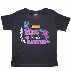 Inktastic-Lil-Miss-Kindergarten-With-Arrows-And-Hearts-Toddler-T-Shirt-School-To