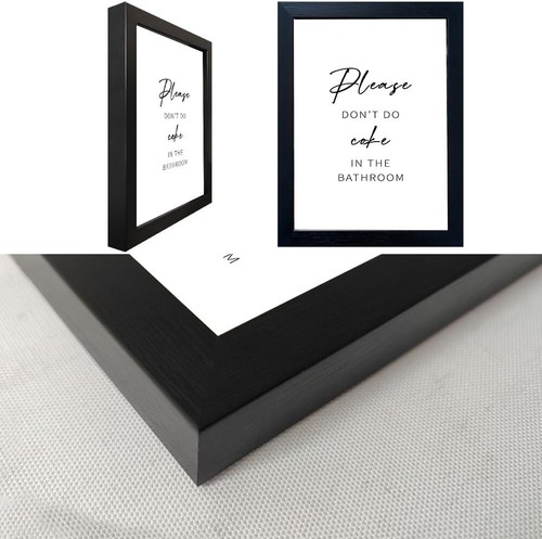 Funny Bathroom Canvas Art - Black and White 'Please Don't Do Coke' Print - Imagen 5 de 11
