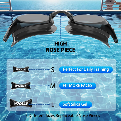 Swim Goggles HD Anti-Fog Swimming Goggles Adults/Youths Both Suitable - Picture 6 of 7