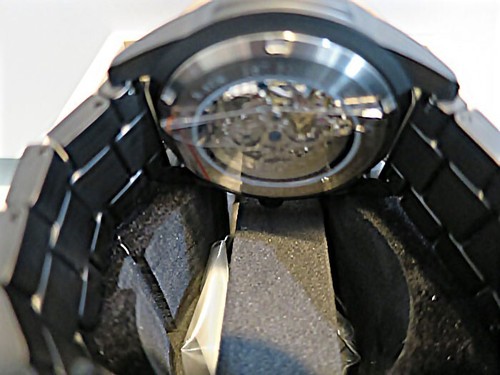 Original Grain Charred Whiskey Black Skeleton Dial Automatic Watch OG-RUG - Picture 9 of 10