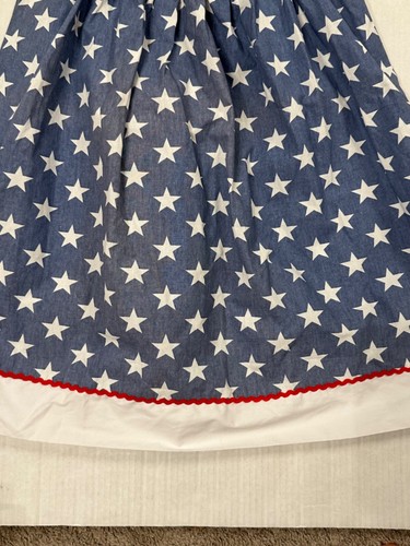 Lil Cactus girls Smocked Dress red/white/blue butterfly/stars 4T - Picture 3 of 6