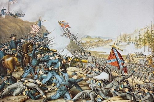 Kurz & Allison "Battle of Franklin" New CUSTOM FRAMED Civil War Art States New - Picture 2 of 3
