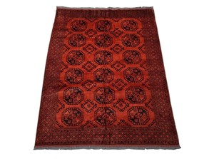 Vintage-7X9-Afghan-Turkoman-Bukhara-Rug-1980-039-s-Khal-Mohamadi-Carpet-6-8-x-9-4
