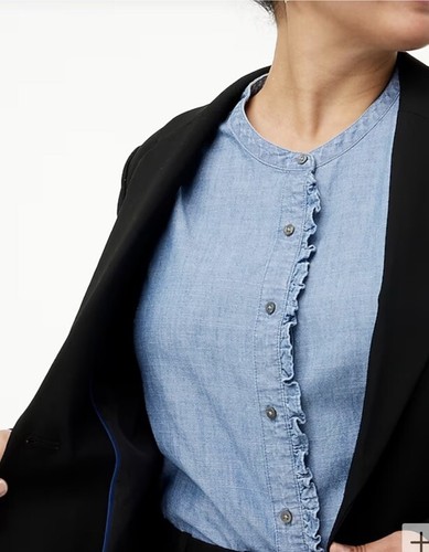 J.Crew $198 Women’s One Button Blazer in Black Size 10 BO597 NWT - Picture 5 of 9