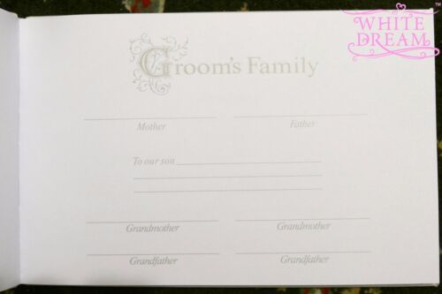 Ivory / White Wedding Guest Book and Pen Set | Rose Flowers Boxed | NEW - Picture 4 of 7