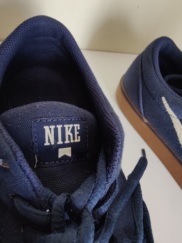 Scarpe da skate basse Nike SB Satire da uomo taglia 8 suola in gomma tomaia in tela blu scuro - Foto 5 di 9