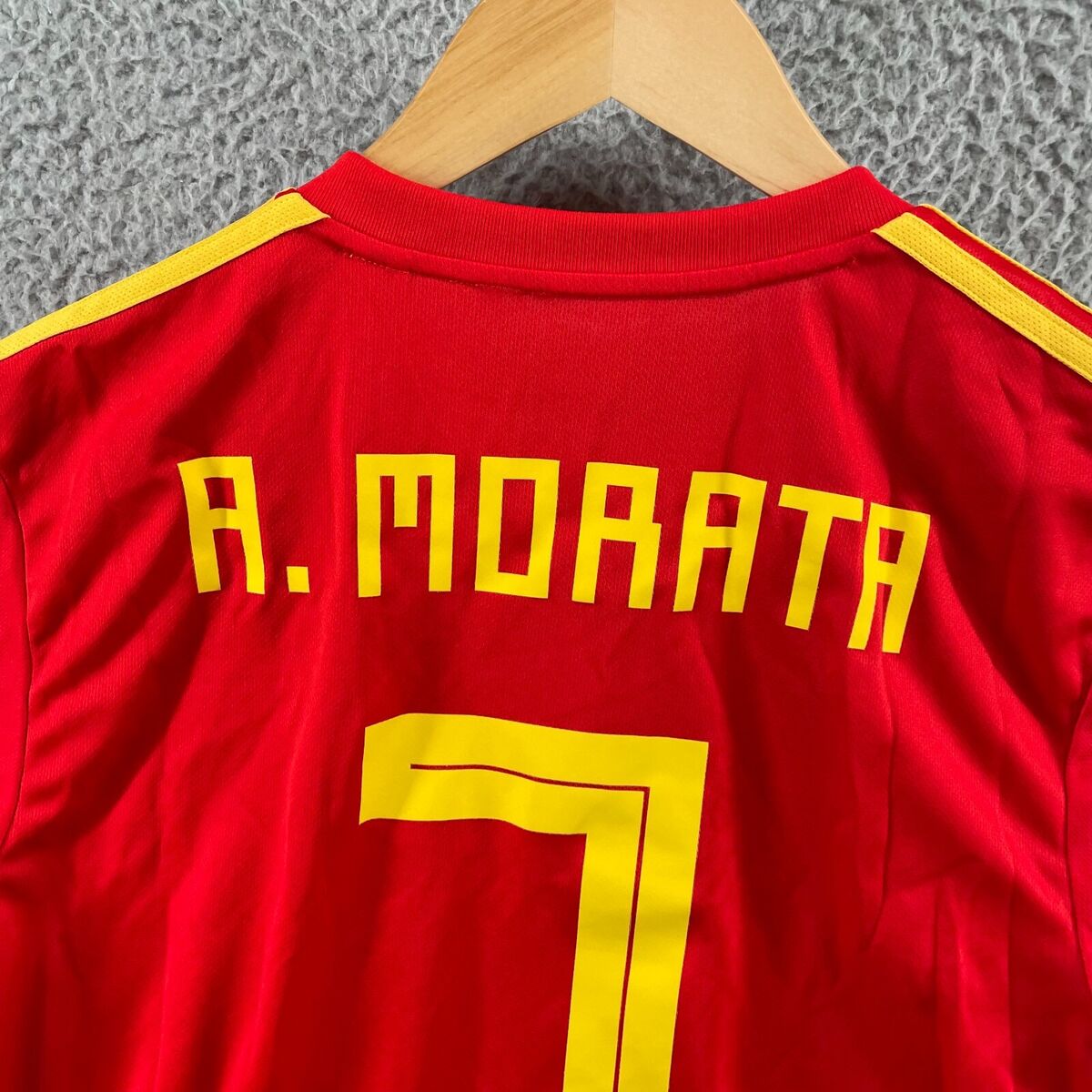 Adidas Spain National Team Morata #7 Football Soccer Jersey Adidas Spain National Team Morata #7 Football Soccer Jersey
