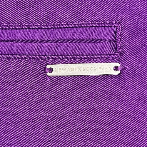 NWT New York and Company ~Women's Sz 2 Purple Twill Hampton 4" Short MSRP $26.95 - Picture 11 of 18