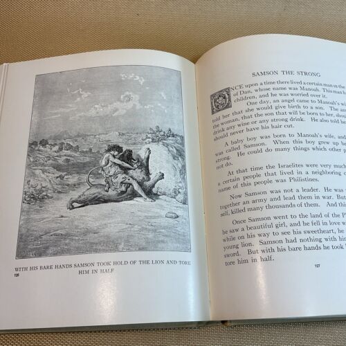 Bible Stories by Hyman Goldin 1930 HC Paul Dore Illustrated Plates Hebrew Publ - Picture 8 of 11