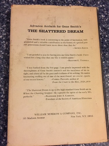 THE SHATTERED DREAM Gene Smith 1970 Hardcover with Dustjacket Book - Picture 5 of 12