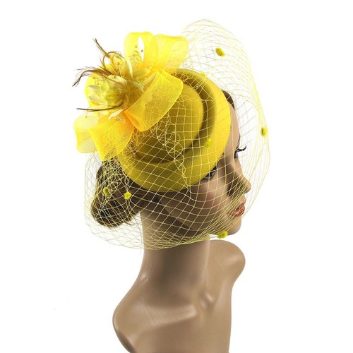 Mujeres Fascinador Sombrero Pastillero Sombrero con Velo Boda Fiesta Tocado Retro Años 20 50 - Imagen 3 de 24