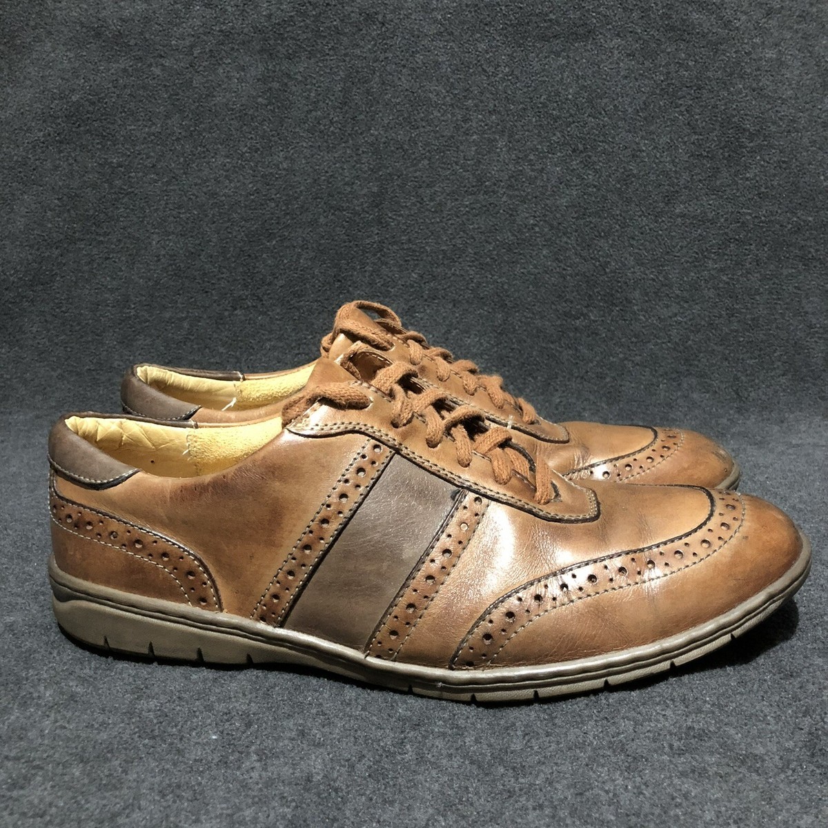 Sandro Moscoloni Cognac Leather Cap Toe Oxford Dress Shoes 7.5D Sandro Moscoloni Comfort Oxfords for Men | Mercari main image 2
