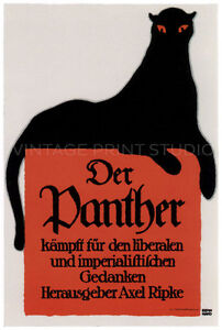 der panther 1915 german lightbulbs vintage ad poster giclee canvas