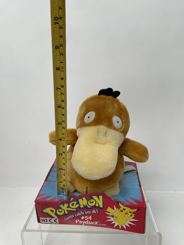 Vintage 1998 Hasbro Pokemon Psyduck Soft Toy Plush #54 Approx 9" - Boxed & New - Picture 9 of 10
