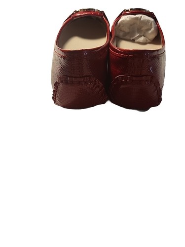 NIB Michael Kors Fulton Moc MK Buckle Leather Moccasin Red Size 8M - Picture 4 of 8