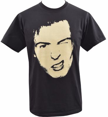 MENS WHITE T-SHIRT SID VICIOUS BASSIST PUNK ROCK 1977 EIFFEL TOWER PARIS S-5XL
