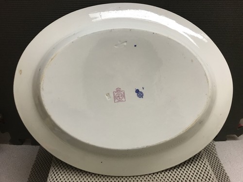 c.1881 Royal Worcester Royal Lily Serving Platter Mortlock’s Oxford Street - Picture 7 of 11