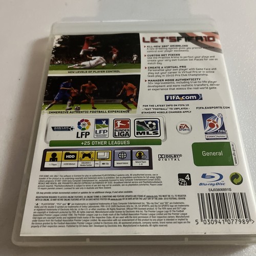 EA Sports FIFA 10 PlayStation 3 PS3 Fútbol Deportes Juego Pal Completo Con Manual - Imagen 2 de 5