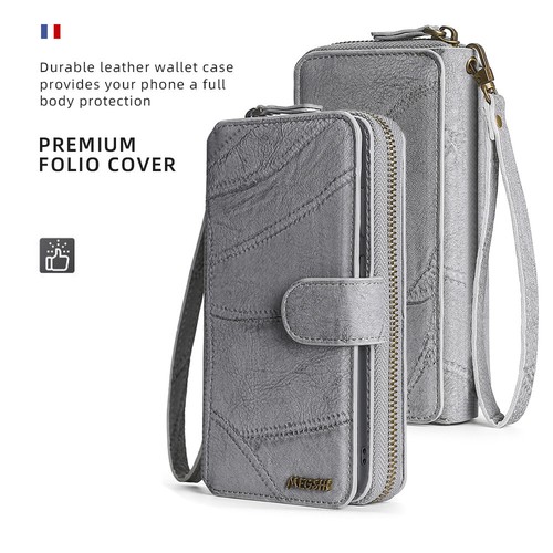 Removable Wallet Case Leather Cover For iPhone 16e 16 15 14 13 12 Pro Max 8 Plus - Picture 47 of 53