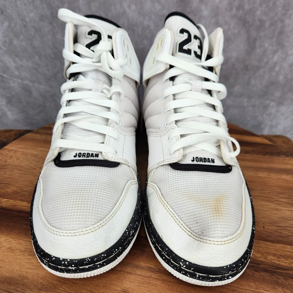 Nike Air Jordan 1 Flight 4 Basketball Shoes Mens 9 White  Sneakers 838818-120 - Image 3 of 4