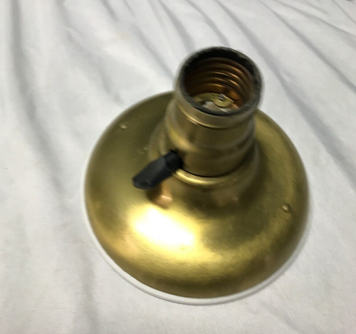 VTG Set 4 Ceramic Brass Single Bulb Ceiling Light Flush Mount Fixtures 2069-23B - Picture 5 of 19