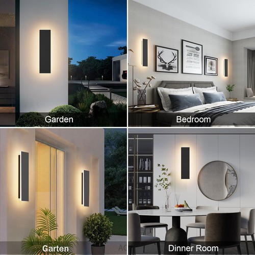 Lámpara de Pared LED Exterior Larga Lámpara Luz de Pared Led Villa Lámpara Exterior 100cm - Imagen 5 de 26