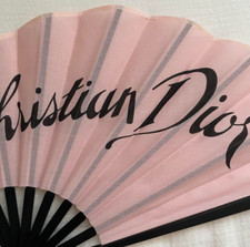 Christian Dior Novelty Pink Folding Fan Limited Rare New