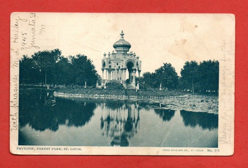 1905 Postal de Estados Unidos PAVILION Forest Park ST. LOUIS parque INDIVISO ESPALDA Westchester - Imagen 2 de 3