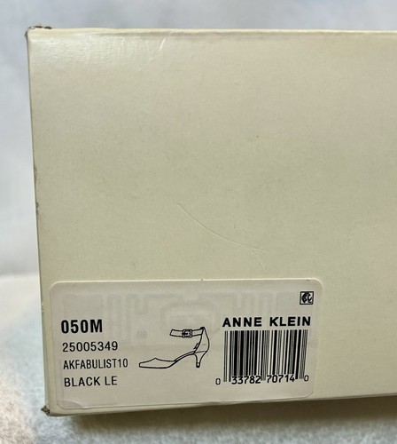 New Anne Klein Fabulist Black Leather Strappy Dress Shoes / Size 5 - Picture 13 of 13