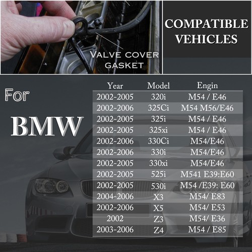 Motor Ventil Kippdeckeldichtung Schraube Dichtsatz für BMW E46 E39 325 328 - Bild 6 von 6