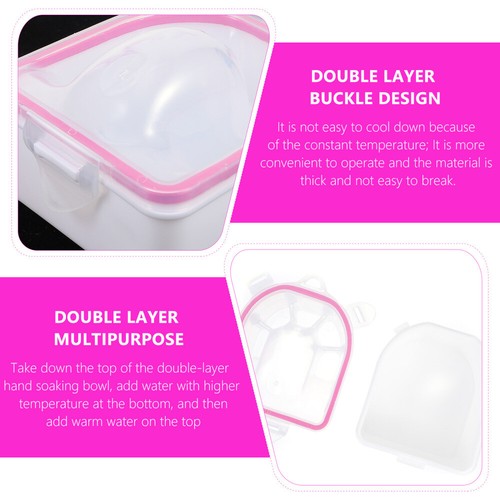 1 Set Nail Soaking Bowl Treatment Remover Nail Art Tips Hand Soak Bowl Tray UK - Picture 8 of 12