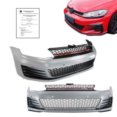 Stoßstange vorne Front Sport Spoiler Nebelscheinwerfer Kühlegrill für VW Golf 7