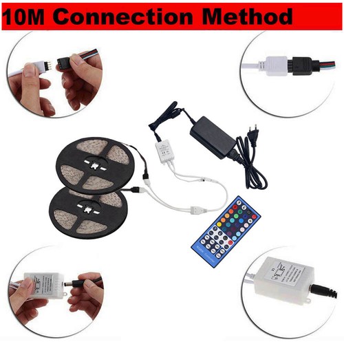 JUEGO de alimentación remota 5m 10m 5050 RGBW que cambia de color 5050 40Key ir - Imagen 4 de 17