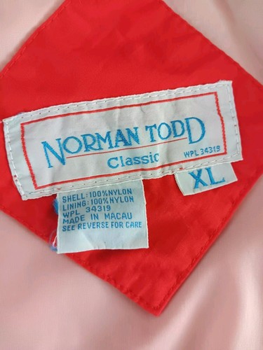 Chaqueta de Colección Norman Todd Cutler Hammer Para Hombre Extra Grande Roja Cremallera Completa - Imagen 6 de 9