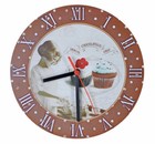 Children's Wall Clock Brocade Kitchen Timer Muffins Retro Vintage Deco Antique